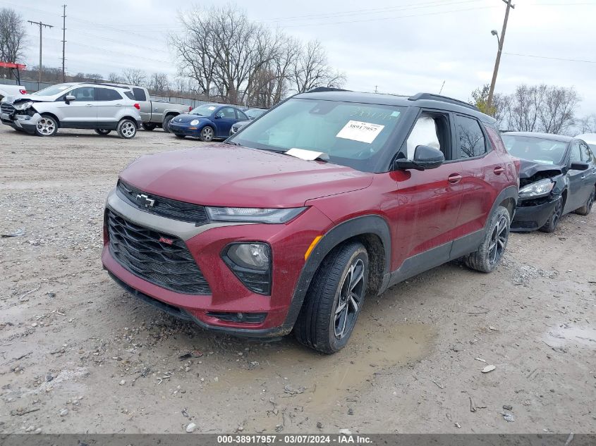 2022 Chevrolet Trailblazer Fwd Rs VIN: KL79MTSL4NB077189 Lot: 38917957