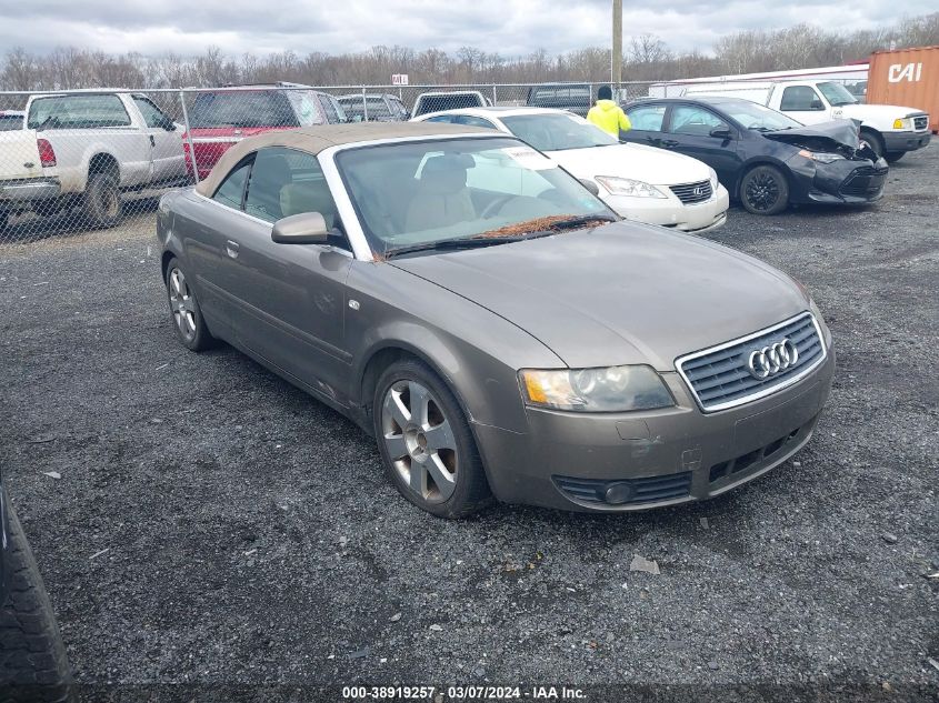 2003 Audi A4 3.0 VIN: WAUAT48H33K010914 Lot: 38919257