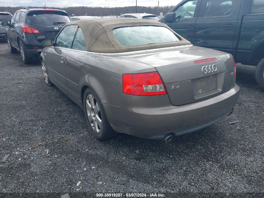 2003 Audi A4 3.0 VIN: WAUAT48H33K010914 Lot: 38919257