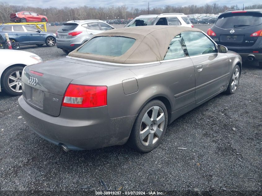 2003 Audi A4 3.0 VIN: WAUAT48H33K010914 Lot: 38919257