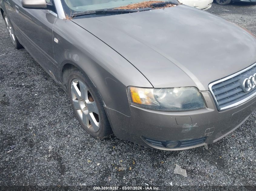 2003 Audi A4 3.0 VIN: WAUAT48H33K010914 Lot: 38919257