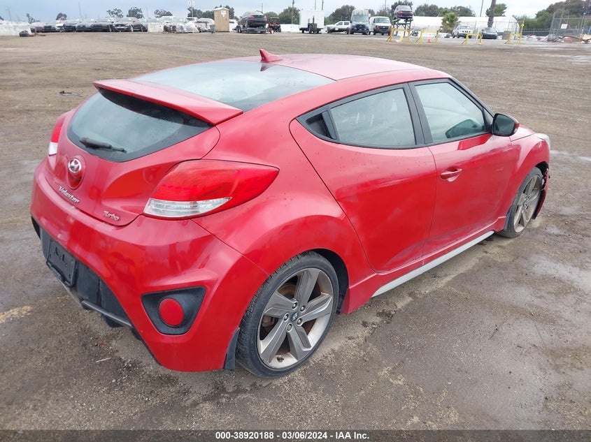 2013 Hyundai Veloster Turbo W/Black VIN: KMHTC6AE7DU171503 Lot: 38920188