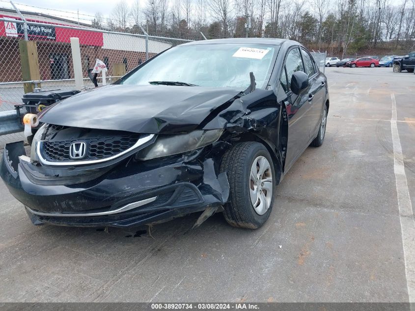 2013 Honda Civic Lx VIN: 19XFB2F50DE210646 Lot: 38920734