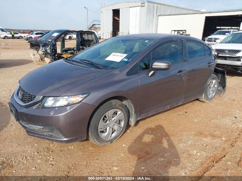 2014 Honda Civic Lx VIN: 19XFB2F5XEE068811 Lot: 38921243