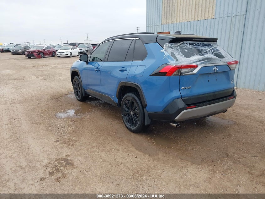 VIN 2T3E6RFV5NW037334 2022 TOYOTA RAV4 XSE HYBRID