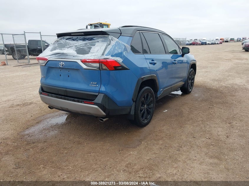VIN 2T3E6RFV5NW037334 2022 TOYOTA RAV4 XSE HYBRID