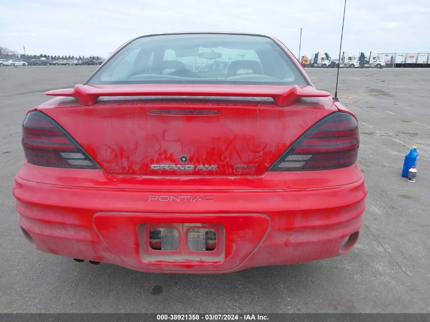 1999 Pontiac Grand Am Se2 VIN: 1G2NE52E4XM933730 Lot: 38921358