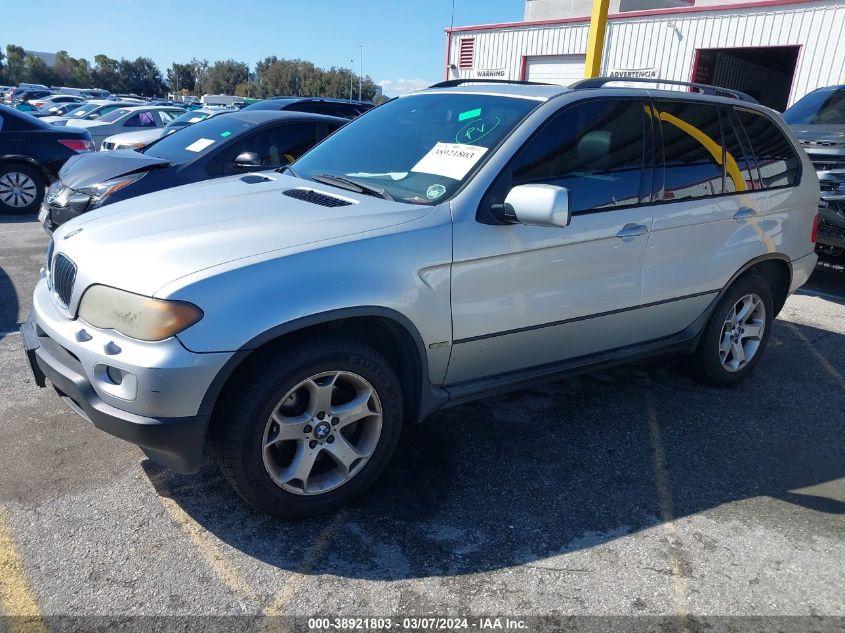 2005 BMW X5 3.0I VIN: 5UXFA13545LY04956 Lot: 38921803