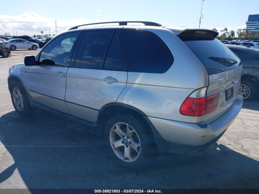 2005 BMW X5 3.0I VIN: 5UXFA13545LY04956 Lot: 38921803