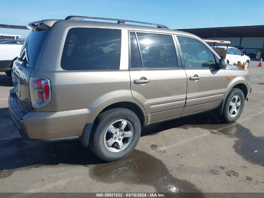 2008 Honda Pilot Ex-L VIN: 5FNYF18608B021623 Lot: 38921822