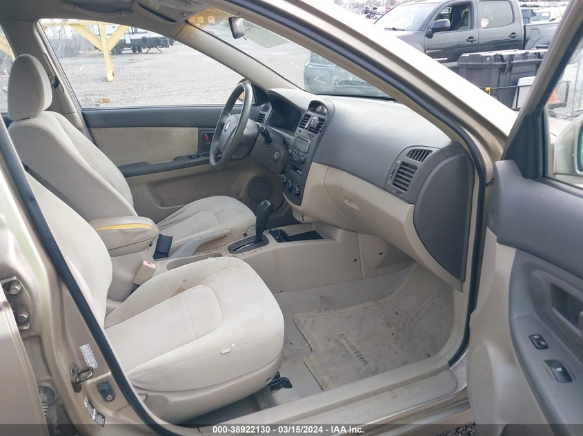 2005 Kia Spectra Ex/Lx/Sx VIN: KNAFE121255140761 Lot: 38922130