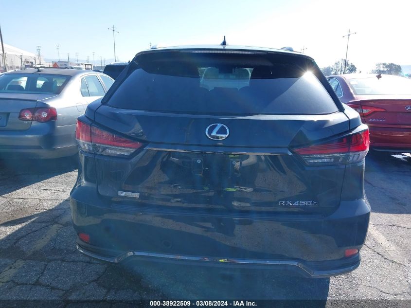 2020 Lexus Rx 450H F Sport Performance VIN: 2T2YGMDA7LC04942 Lot: 38922509