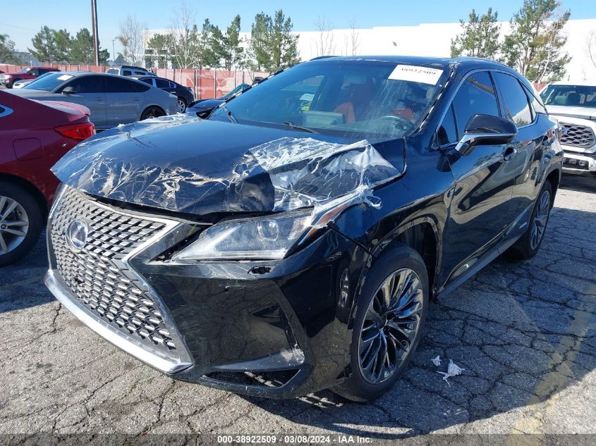 2020 Lexus Rx 450H F Sport Performance VIN: 2T2YGMDA7LC04942 Lot: 38922509