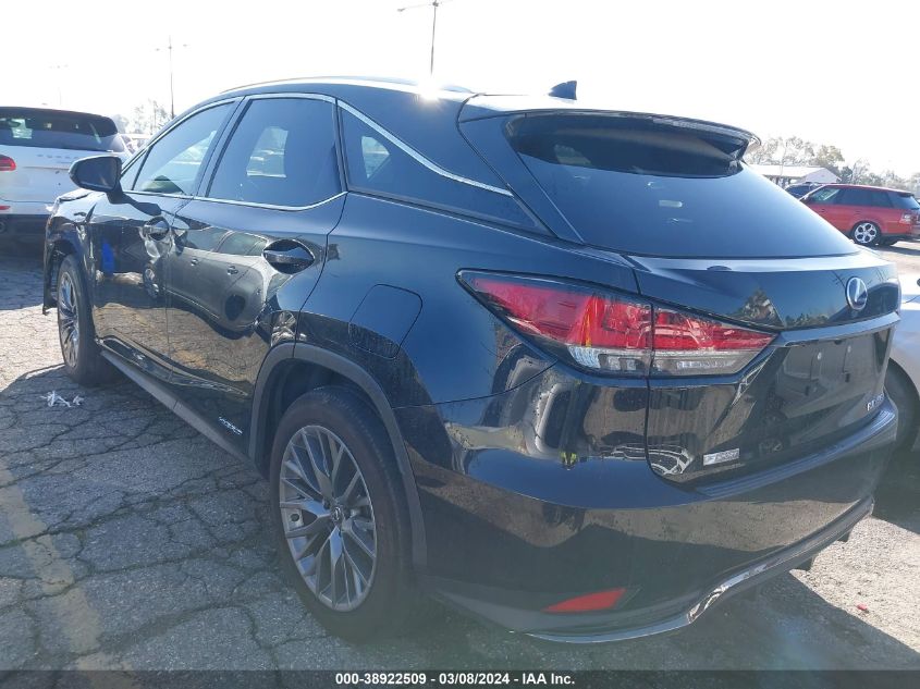 2020 Lexus Rx 450H F Sport Performance VIN: 2T2YGMDA7LC04942 Lot: 38922509