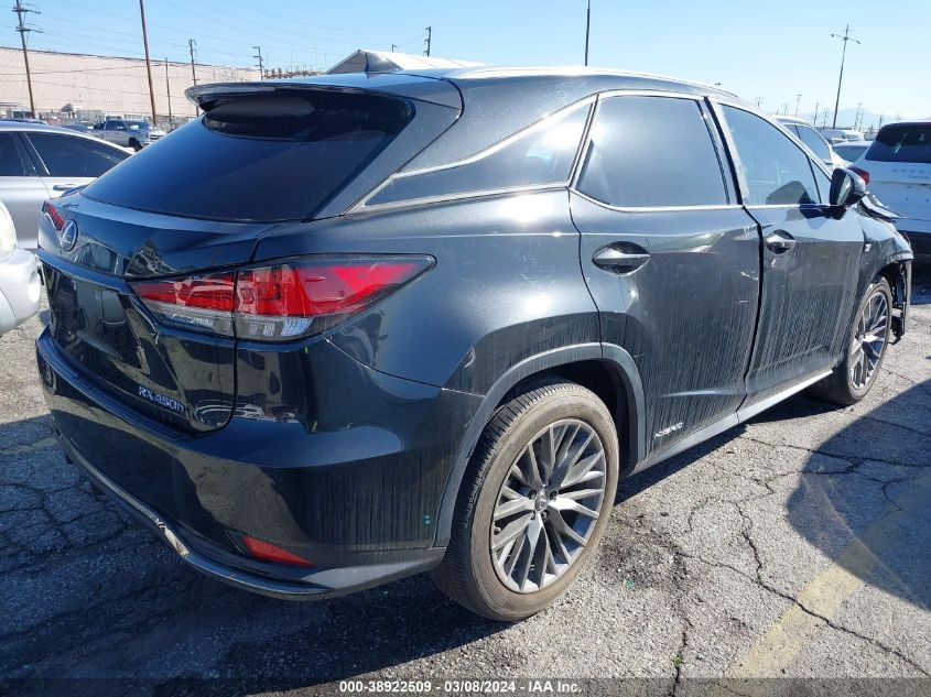 2020 Lexus Rx 450H F Sport Performance VIN: 2T2YGMDA7LC04942 Lot: 38922509