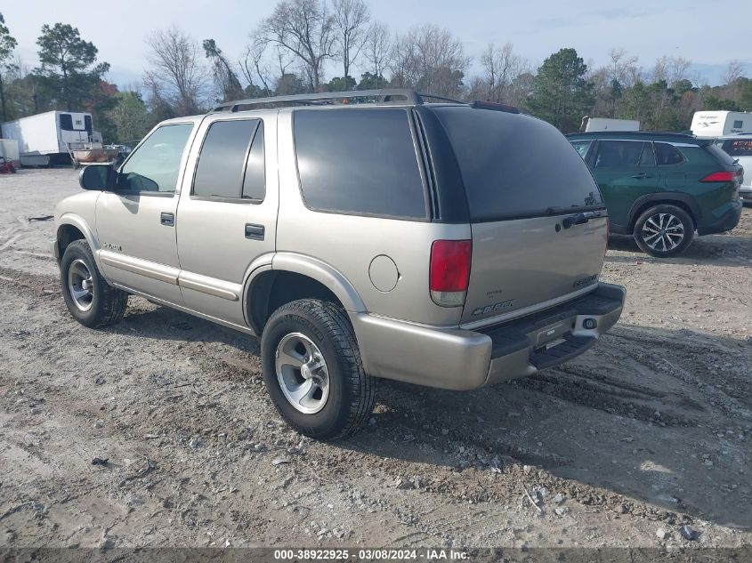 2002 Chevrolet Blazer Ls VIN: 1GNCS13WX2K137507 Lot: 38922925