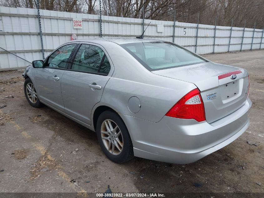 2012 Ford Fusion S VIN: 3FAHP0GA9CR301082 Lot: 38923922