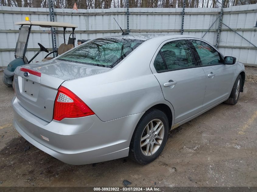 2012 Ford Fusion S VIN: 3FAHP0GA9CR301082 Lot: 38923922