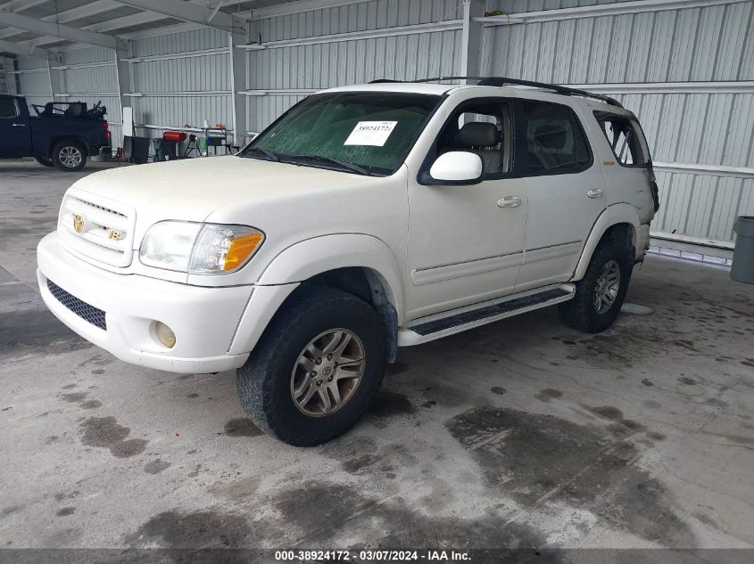 2003 Toyota Sequoia Limited V8 VIN: 5TDZT38A83S145494 Lot: 38924172