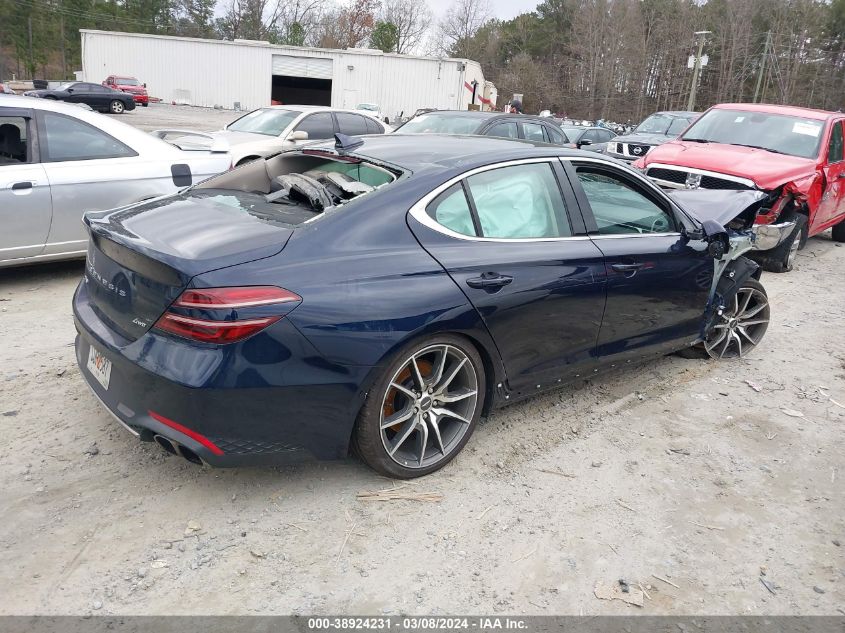 2023 Genesis G70 2.0T Awd VIN: KMTG34TA5PU131365 Lot: 38924231