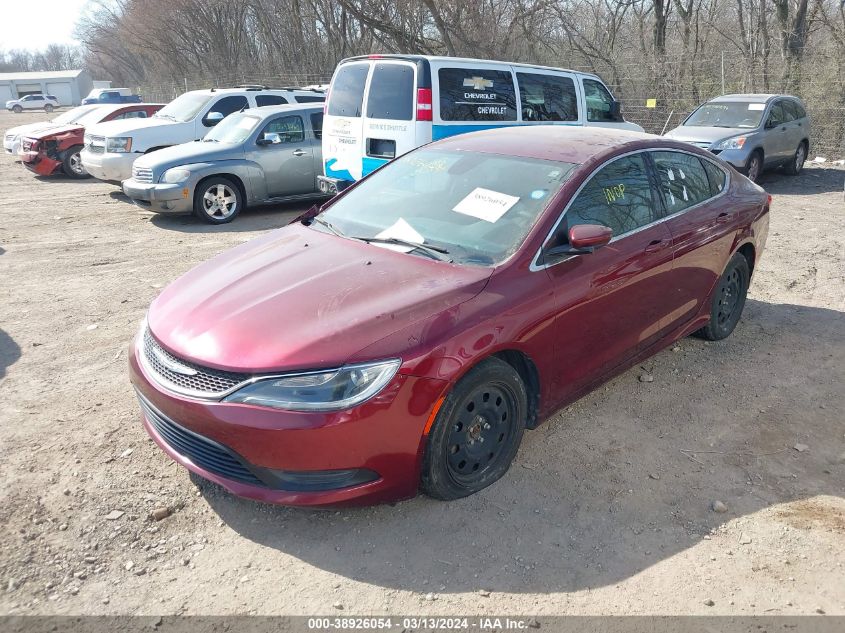 2015 Chrysler 200 Lx VIN: 1C3CCCFB2FN625725 Lot: 38926054