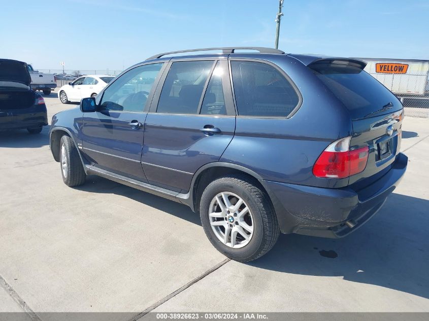 2004 BMW X5 3.0I VIN: 5UXFA135X4LU22848 Lot: 38926623