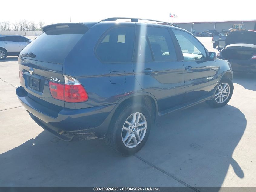 2004 BMW X5 3.0I VIN: 5UXFA135X4LU22848 Lot: 38926623