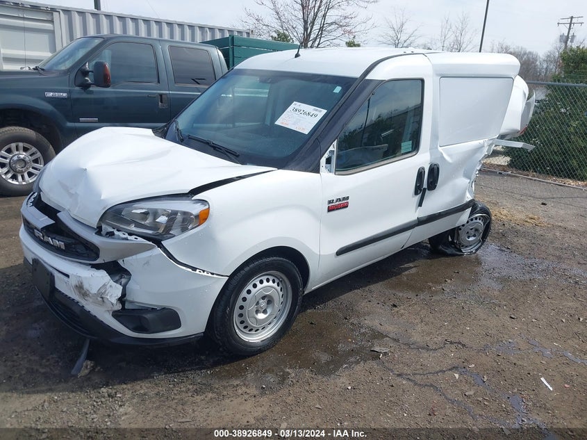 2022 Ram Promaster City Cargo Van VIN: ZFBHRFAB0N6X41154 Lot: 38926849