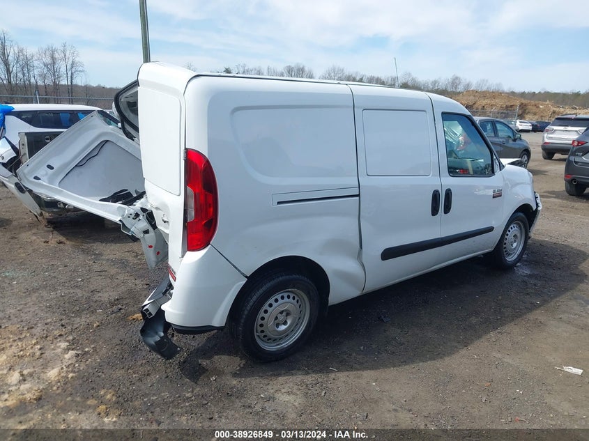 2022 Ram Promaster City Cargo Van VIN: ZFBHRFAB0N6X41154 Lot: 38926849