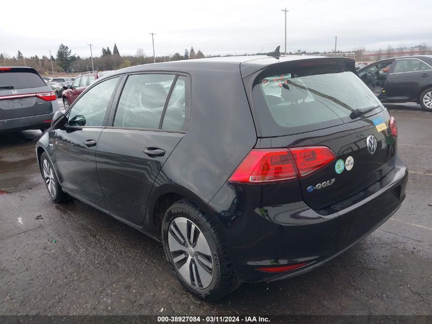 2016 Volkswagen E-Golf Se VIN: WVWKP7AU0GW914688 Lot: 38927084