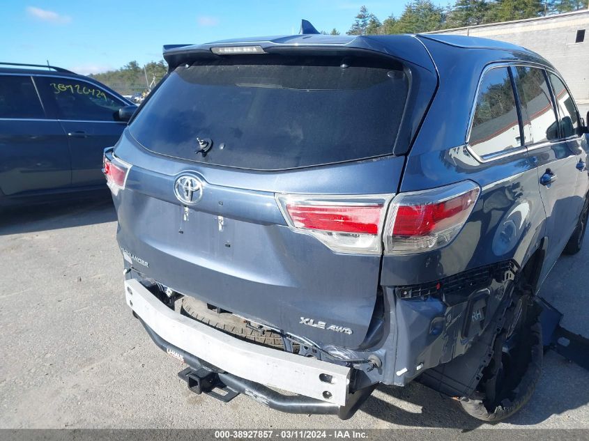 2016 Toyota Highlander Xle V6 VIN: 5TDJKRFH9GS311417 Lot: 38927857