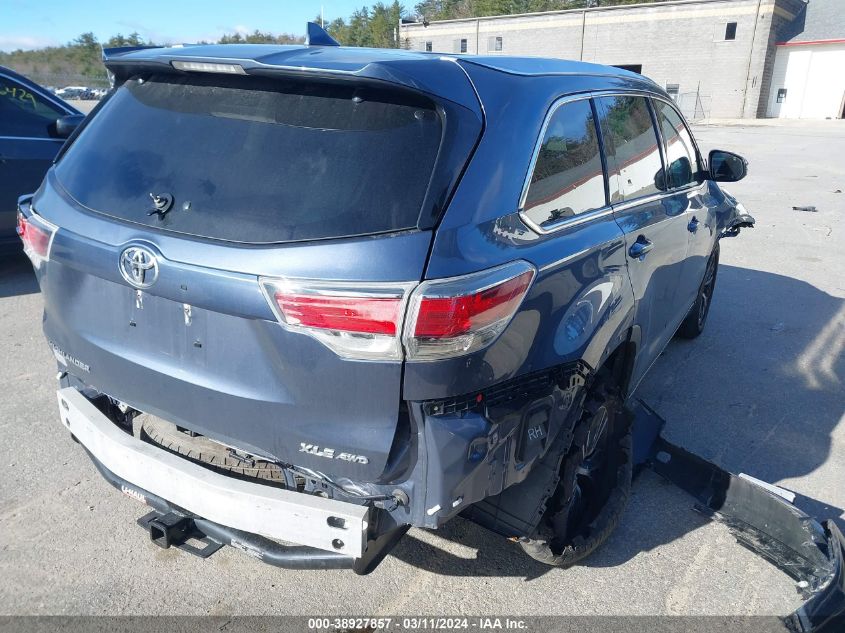 2016 Toyota Highlander Xle V6 VIN: 5TDJKRFH9GS311417 Lot: 38927857