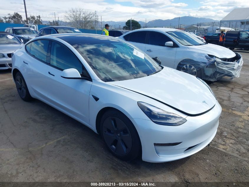 2022 TESLA MODEL 3 - 5YJ3E1EB9NF250909