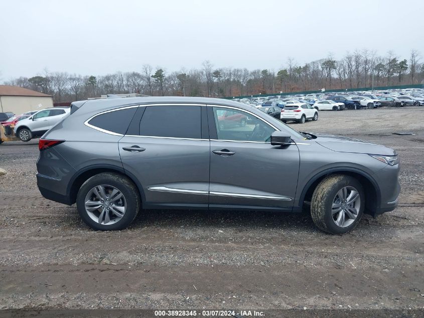 2024 Acura Mdx Standard VIN: 5J8YE1H36RL020386 Lot: 38928345