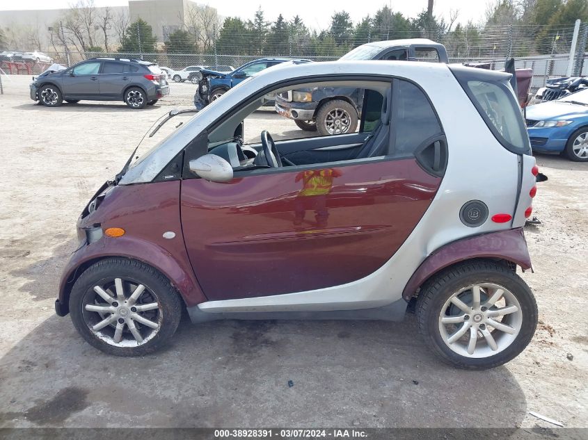 2006 Smart Fortwo VIN: WME4503321J262925 Lot: 38928391