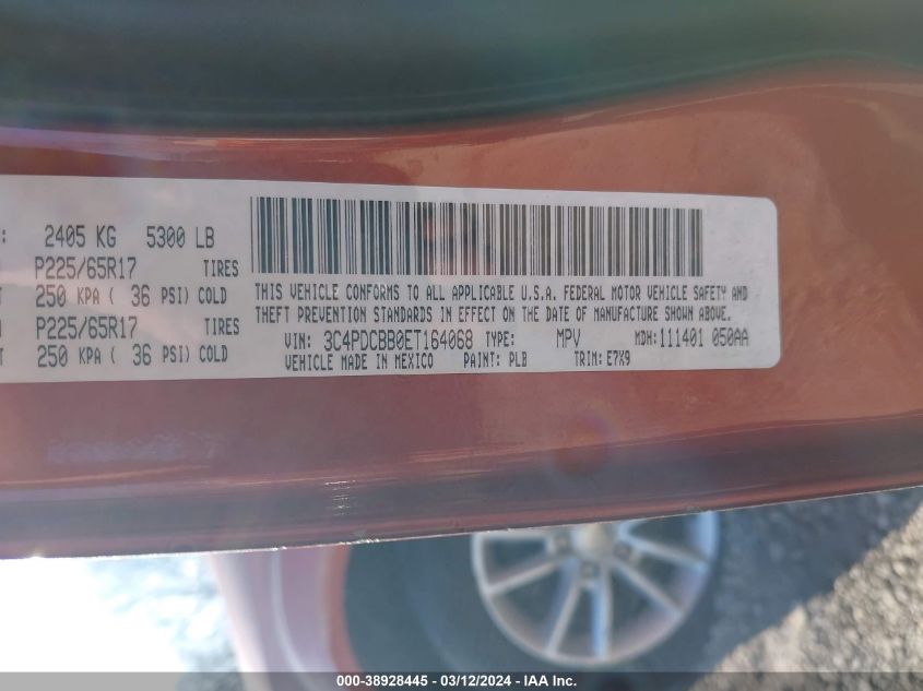 3C4PDCBB0ET164068 2014 Dodge Journey Sxt