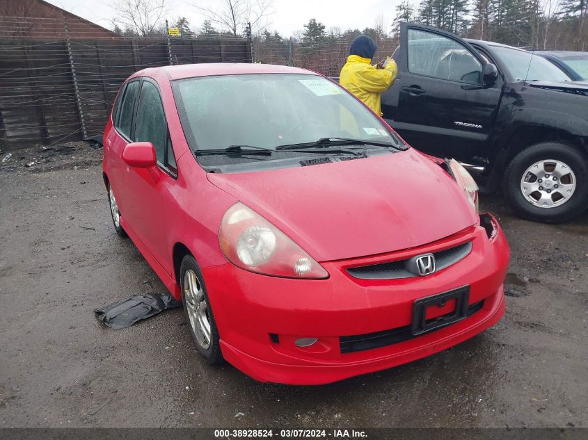 2007 Honda Fit Sport VIN: JHMGD38617S044034 Lot: 38928524