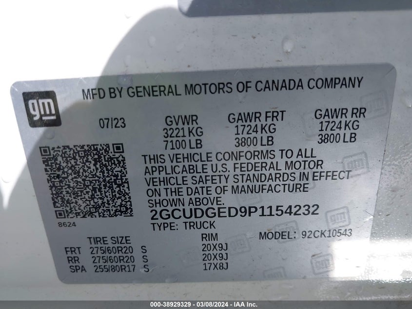 2023 CHEVROLET SILVERADO 1500 4WD  SHORT BED LTZ - 2GCUDGED9P1154232