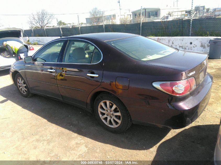 2004 Lexus Es 330 VIN: JTHBA30G645053703 Lot: 38930745