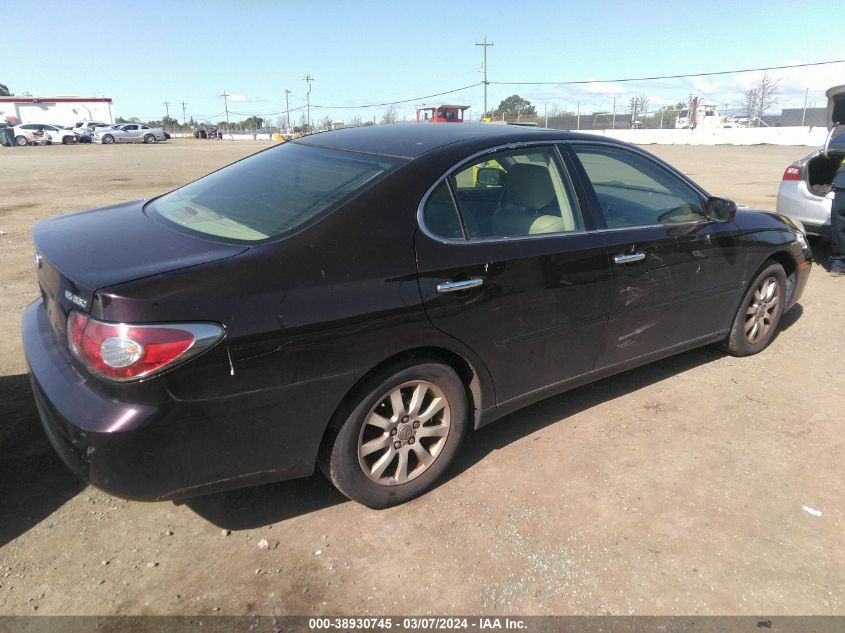 2004 Lexus Es 330 VIN: JTHBA30G645053703 Lot: 38930745