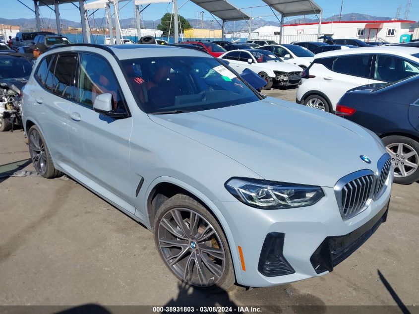 2022 BMW X3 XDRIVE30I - 5UX53DP09N9M87100