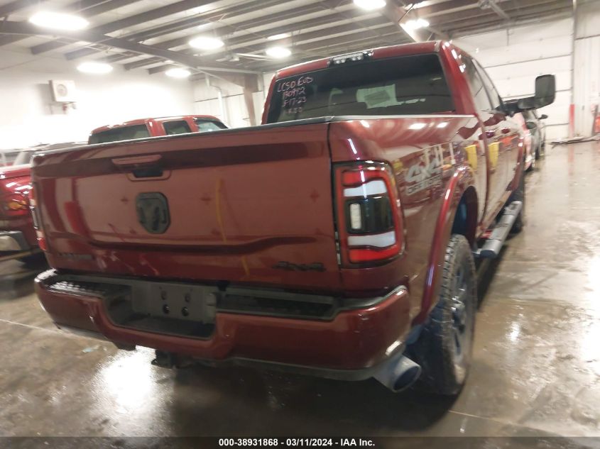 2020 Ram 2500 Laramie 4X4 6'4 Box VIN: 3C6UR5FL0LG280998 Lot: 38931868