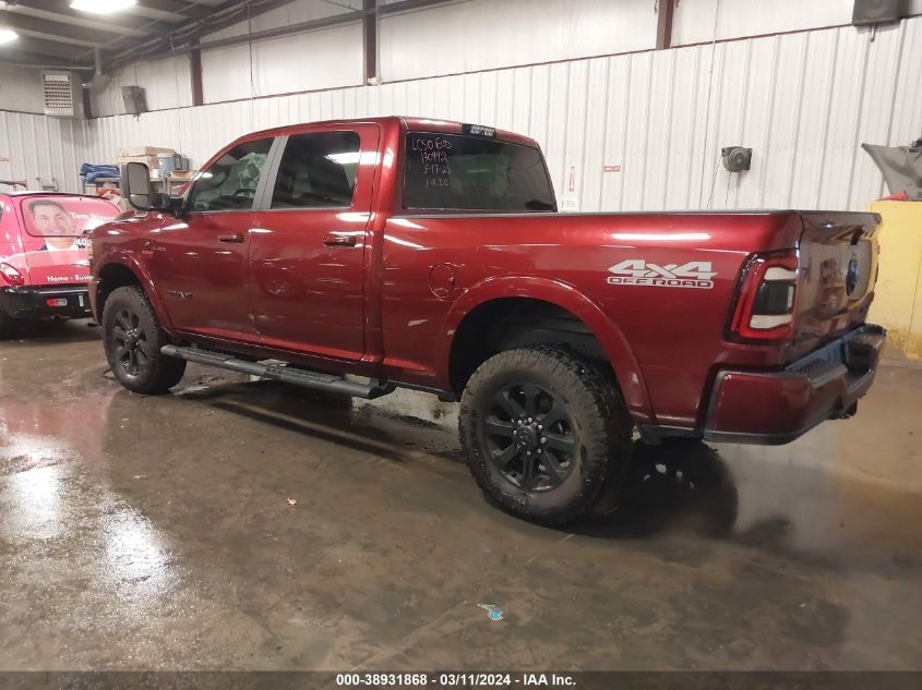 2020 Ram 2500 Laramie 4X4 6'4 Box VIN: 3C6UR5FL0LG280998 Lot: 38931868