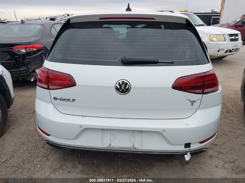 2019 Volkswagen E-Golf Sel Premium VIN: WVWPR7AU1KW904888 Lot: 38931911