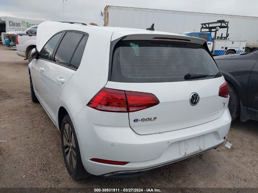 2019 Volkswagen E-Golf Sel Premium VIN: WVWPR7AU1KW904888 Lot: 38931911