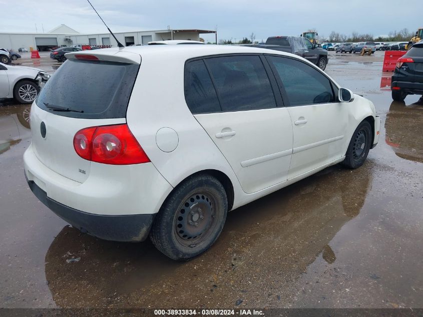 2007 Volkswagen Rabbit 4-Door VIN: WVWDR71KX7W251020 Lot: 38933834