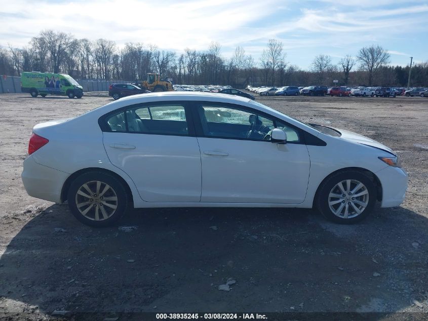 2012 Honda Civic Ex VIN: 2HGFB2F82CH600954 Lot: 40376406