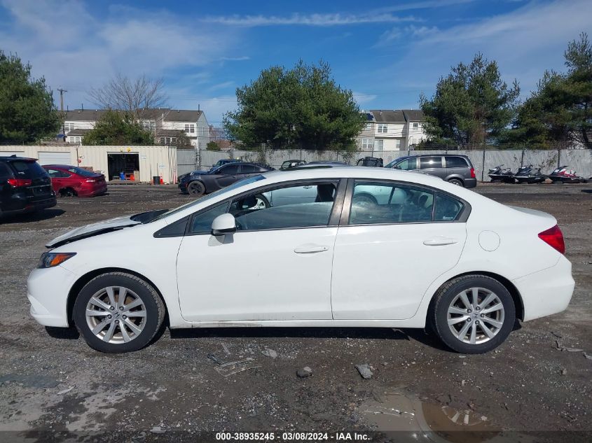 2012 Honda Civic Ex VIN: 2HGFB2F82CH600954 Lot: 40376406