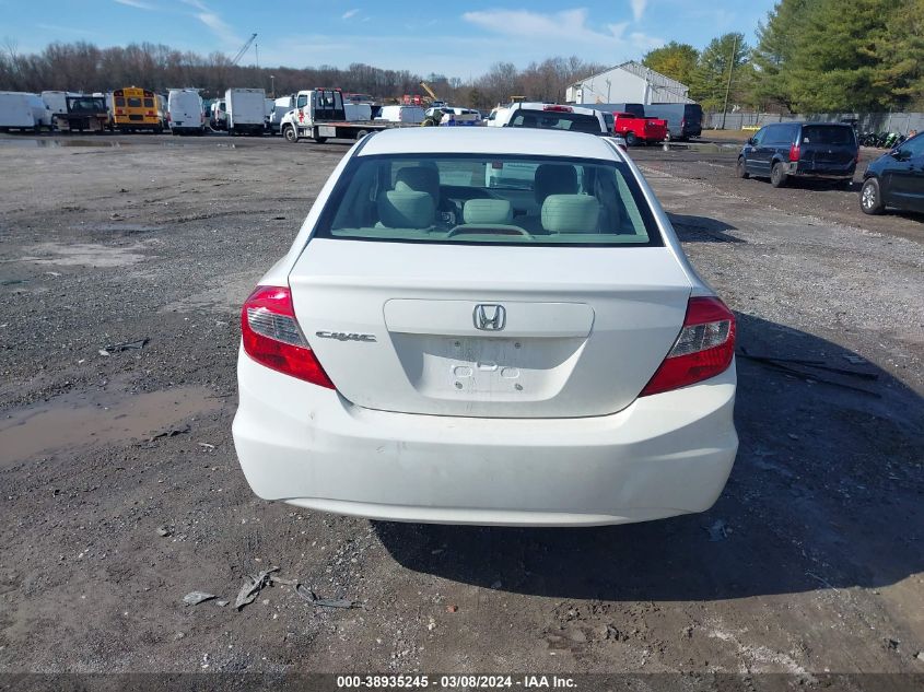 2012 Honda Civic Ex VIN: 2HGFB2F82CH600954 Lot: 40376406