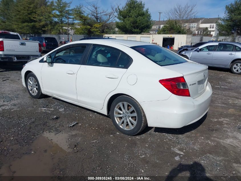 2012 Honda Civic Ex VIN: 2HGFB2F82CH600954 Lot: 40376406